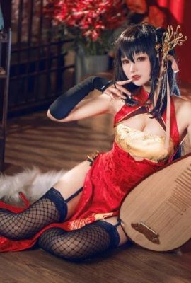 《碧藍航線》大鳳鳳鳴春曉黑絲旗袍Cosplay[CN：羽生三未] (9P)