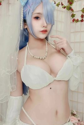 Minichu cosplay 新娘雷姆 – ReZero (35P)