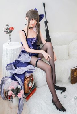 藍裙蝶美女私房Cosplay主題性感黑絲褲襪秀美腿撩人誘惑寫真 (20P)